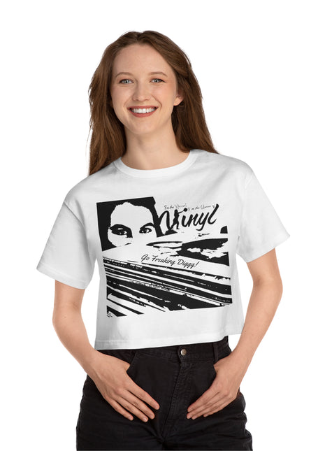 Go Freaking Diggg! Crop T-Shirt | Music Record Player Tee