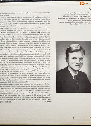 Gerry Mulligan & The Concert Jazz Band : At The Village Vanguard (LP, Album, Gat)