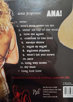 Ana Popović : Ana! Live In Amsterdam (CD, Album)