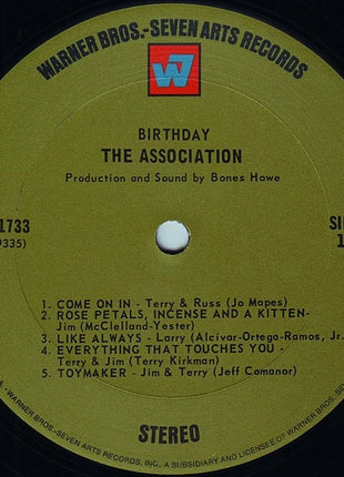 The Association (2) : Birthday (LP, Album, Pit)