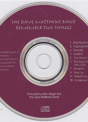 Dave Matthews Band : Remember Two Things (CD, Album, RP)