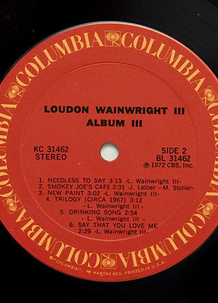 Loudon Wainwright III : Album III (LP, Album, Pit)