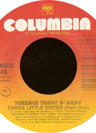 Terence Trent D'Arby : Dance Little Sister (7")