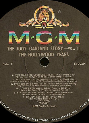 Judy Garland : The Judy Garland Story Vol. 2: The Hollywood Years! (LP, Comp)