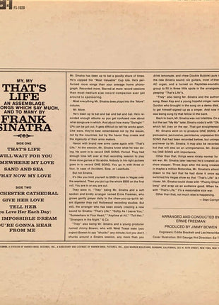 Frank Sinatra : That's Life  (LP, Album, Pit)