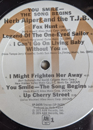 Herb Alpert And The T.J.B.* : You Smile - The Song Begins (LP, Album, Pit)