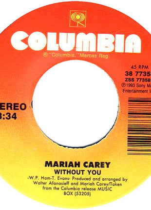 Mariah Carey : Without You (7", Single)