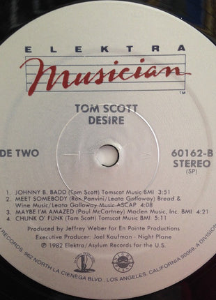 Tom Scott : Desire (LP, Album, Spe)