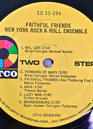 New York Rock & Roll Ensemble* : Faithful Friends (LP, Album, PR )
