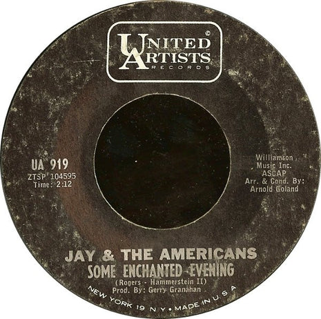 Jay & The Americans : Some Enchanted Evening (7", Single)
