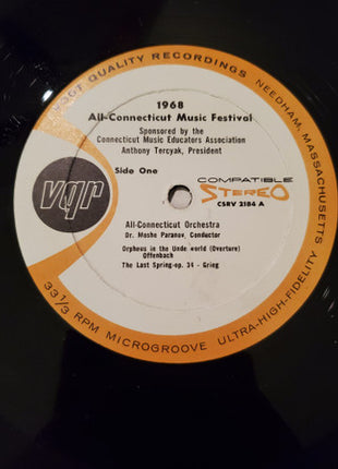 All-Connecticut Orchestra, All-Connecticut Chorus, All-Connecticut Band : 1968 All-Connecticut Music Festival (2xLP, Mono)