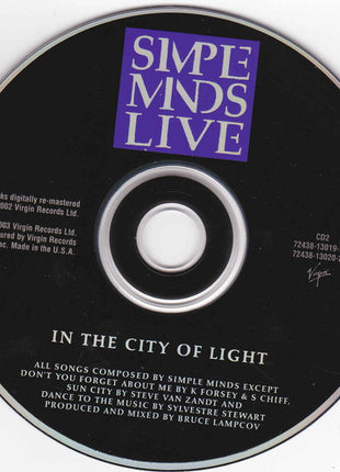 Simple Minds : Live In The City Of Light (2xCD, Album, RM)