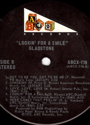 Gladstone : Lookin' For A Smile (LP, Album, Pit)