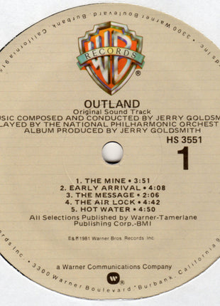 Jerry Goldsmith : Outland (Original Motion Picture Soundtrack) (LP, Album)