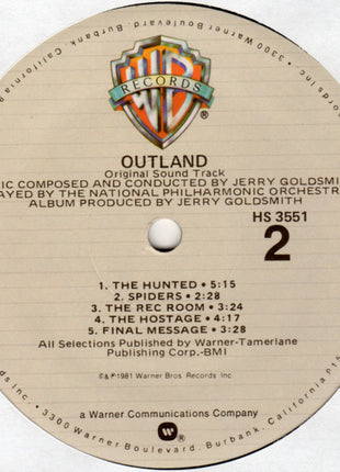 Jerry Goldsmith : Outland (Original Motion Picture Soundtrack) (LP, Album)