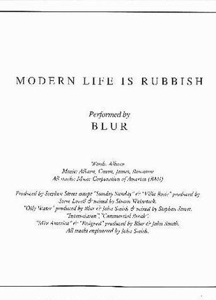 Blur : Modern Life Is Rubbish (CD, Album, RE)