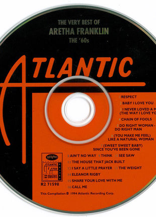 Aretha Franklin : The Very Best Of Aretha Franklin, The '60s (CD, Comp, RM)