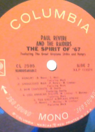 Paul Revere & The Raiders : The Spirit Of '67 (LP, Album, Mono)