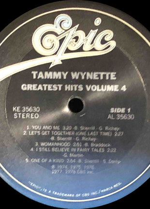 Tammy Wynette : Greatest Hits • Vol. 4 (LP, Comp, RE)