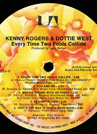 Kenny Rogers & Dottie West : Every Time Two Fools Collide (LP, Album)