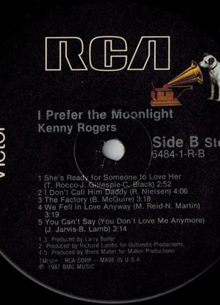 Kenny Rogers : I Prefer The Moonlight (LP, Album)