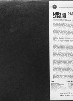 Sandy* And Caroline Paton : Sandy And Caroline Paton (LP, Album)