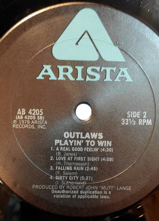 Outlaws : Playin' To Win (LP, Album, Pit)