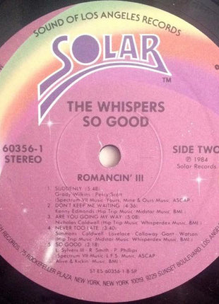 The Whispers : So Good (LP, Album, SP )