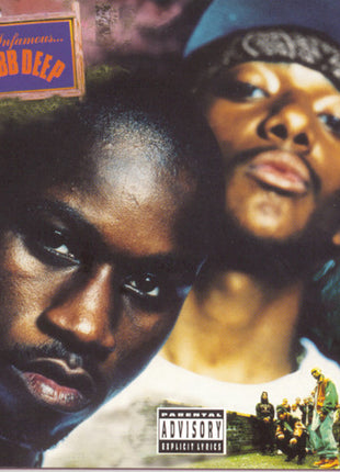 the album cover for Mobb Deep - Infamous