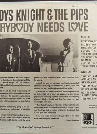 Gladys Knight And The Pips : Everybody Needs Love (LP, Album)