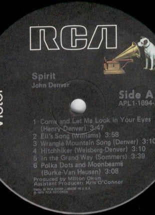 John Denver : Spirit (LP, Album, Ind)