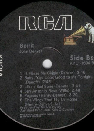 John Denver : Spirit (LP, Album, Ind)