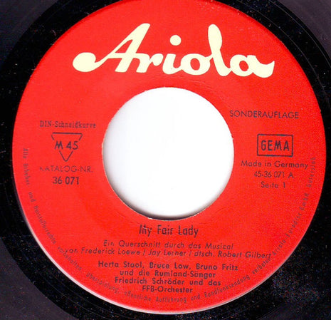 Lerner & Loewe, Robert Gilbert : My Fair Lady - Ein Querschnitt Durch Das Musical (7", Mono, Son)