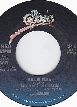 Michael Jackson : Billie Jean (7", Single, Styrene, Pit)