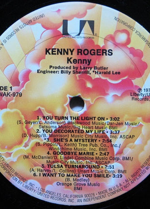 Kenny Rogers : Kenny (LP, Album, RP, Res)