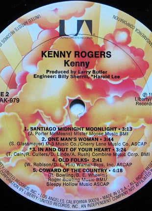 Kenny Rogers : Kenny (LP, Album, RP, Res)