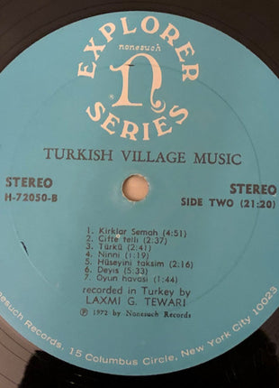 Laxmi G. Tewari : Turkish Village Music (LP)