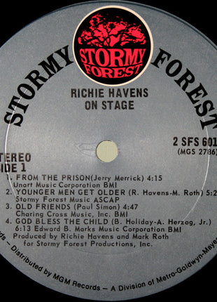 Richie Havens : Richie Havens On Stage (2xLP, Album, Pit + 7", Single)