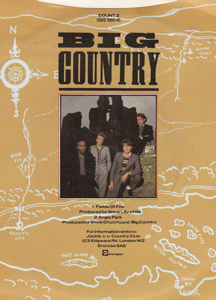 Big Country : Fields Of Fire (7", Single, Sil)