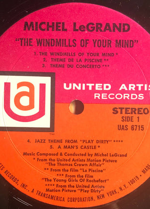 Michel Legrand : The Windmills Of Your Mind (LP, Comp)