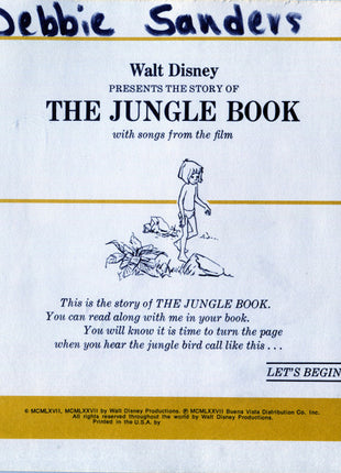 Robie Lester, Unknown Artist : Walt Disney Presents The Jungle Book (7")