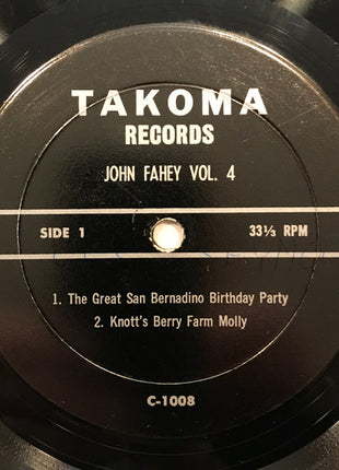 John Fahey : Guitar Vol. 4 / The Great San Bernardino Birthday Party And Other Excursions (LP, Album)