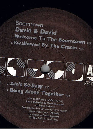 David + David : Boomtown (LP, Album, Ele)