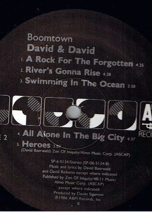 David + David : Boomtown (LP, Album, Ele)