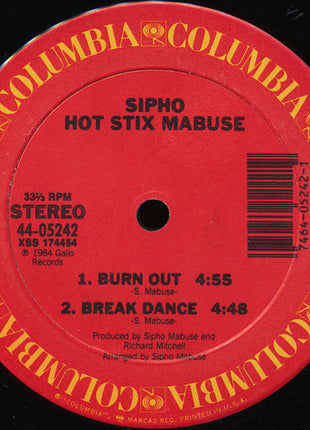 Sipho Mabuse : Burn Out (12", EP)