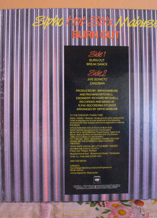 Sipho Mabuse : Burn Out (12", EP)