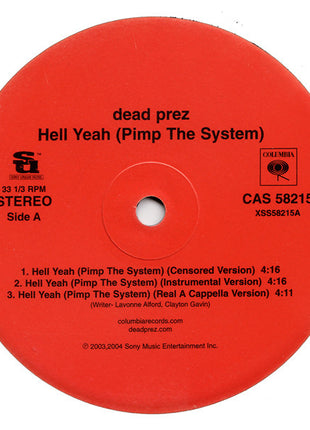 dead prez : Hell Yeah (12", Promo)