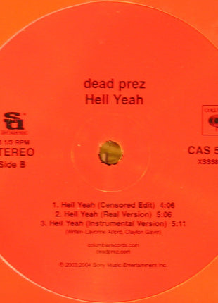 dead prez : Hell Yeah (12", Promo)