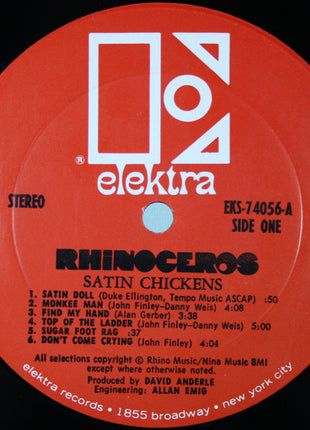 Rhinoceros (2) : Satin Chickens (LP, Album, Pit)