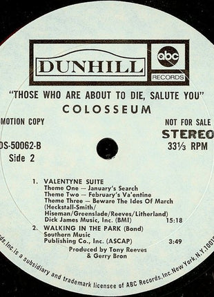 Colosseum : Those Who Are About To Die Salute You (LP, Album, Promo, Mon)